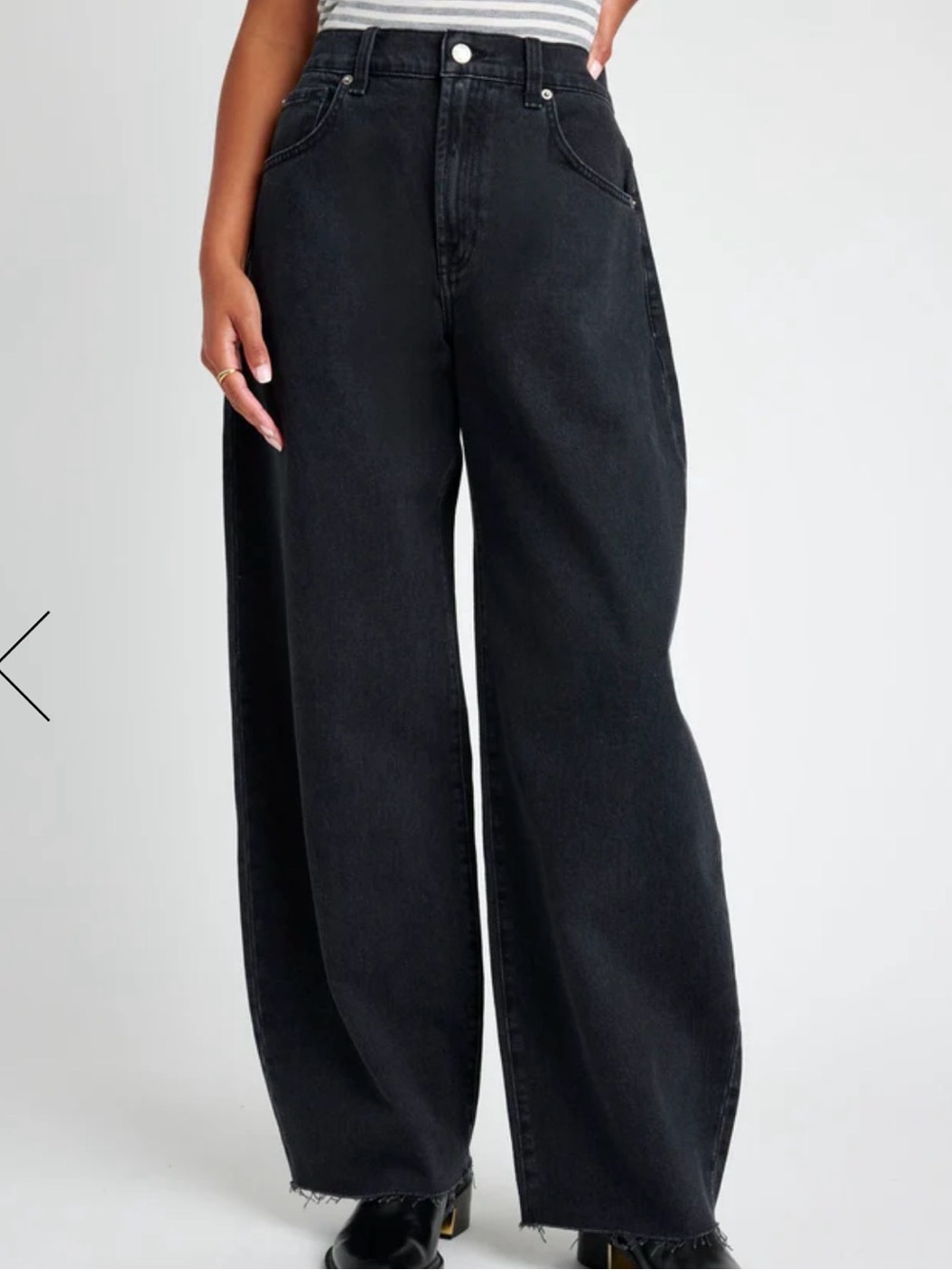 Splendid  Black Wide-Leg Barrel Jeans